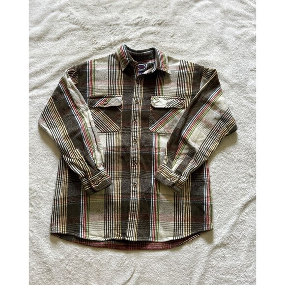 Vintage Williams Bay Heavyweight Flannel Shirt Men's Size Large - Picture 1 of 8